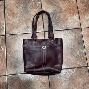 Coach VINTAGE Hamilton Brown Pebbled Leather Shoulder Tote Bag 13959 Purse